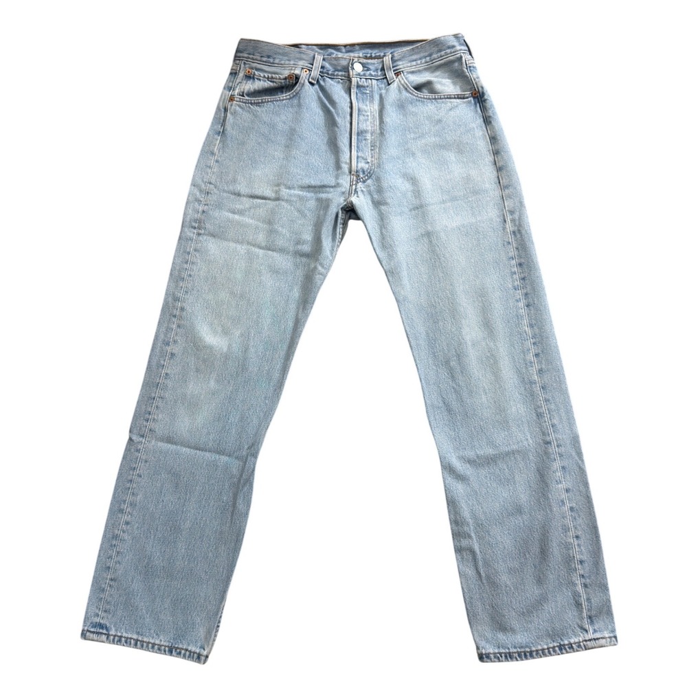 Levis 501 Vintage Y2K 98' Jeans 32x30 Light Wash Blue Denim Straight Leg